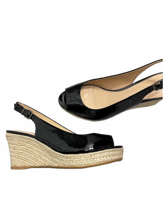 Antonio Melani Shoes - NWOT Antonio Melani Black Paydon Slingback Espadrille Wedge Sandals- Size 8